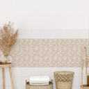 Naklejki na płytki Palmy w dżungli Beżowe - Bloomery Decor - Zestaw 12 szt