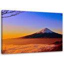 Canvasbillede, Fuji-bjerget i landskab