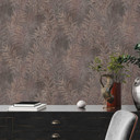 blomstertapet grå beige - natur tapet landlig stil - non-woven tapet soveværelse gang