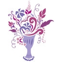 Sticker mural - Bouquet Lila
