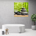 Canvasbillede, bambussten Zen Spa