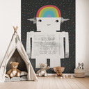Fototapeta, tapeta do pokoju dziecięcego tęczowy robot Sleep Laugh Create - Treechild