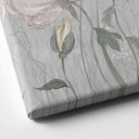 Canvas schilderij vintage stijl bloemen in grijs - Ms Tiff