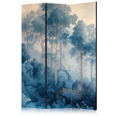 Paravent, Raumteiler freistehend, Trennwand - Fairy Blue Forest Landscape
