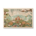 Houten Wanddecoratie Vossenfamilie op de Bloemenweide - Oliver Robins