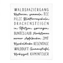 Poster Herbstliche Worte - Typografie