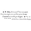 Sticker mural - On ne voit qu'avec le coeur - Le Petit Prince