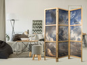 Japanischer Paravent, Raumteiler freistehend, Trennwand - Golden Reflections on Clouds Foretelling D