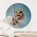 Wandtattoo Kleiner Vogel am Ast - Jacob Xu - Ø 30 cm