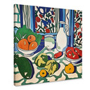 Obraz na płótnie Owoce i warzywa na kuchennym stole - Inspirowane Matisse - Zamart