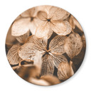 Tableau sur verre Annie - Fleurs délicates - Rond