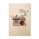Retro radiowy kwiatowy Plakat drewniany - Frida Floral Studio