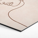 Sekskantet billede Delikate konturer af en kvinde - Line Art - Tunaboylu - Aluminium Dibond