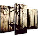 3 stykke lærred Print Skovhjort Dyr Natur