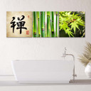 3 stykke lærred Print Asia Relaxing Zen Bamboo