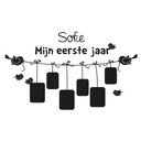 Wallsticker + Name Mijn eerste jaar... mit Platz f�