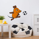 Muursticker De Muis Voetbalt