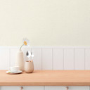Papel pintado sencillo con aspecto de lino blanco crema - papel pintado liso texturado autoadhesivo