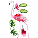 Sticker mural Kvilis - Flamant rose tropical Set 01