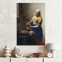 Alu-Dibond brossé avec Effet Doré, Argenté & Cuivré - La Laitière - Vermeer