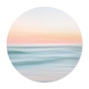 Poster Abstracte Zeegolven Pastel - Botha - Rond