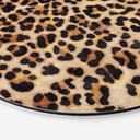 Billede af vild leopard - dyreprint - Tunaboylu - rund – print på aluminium (Alu-Dibond)