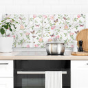Panel szklany do kuchni Różowe Róże Wiosną - UN Designs - Panorama