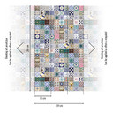 Patchwork tapet flerfärgad kakel look - tapet medelhavet - non-woven tapet dekorativ