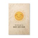 Holzbild mit strahlender Sonne - Affirmation 'Ich bin gut so wie ich bin' fürs Kinderzimmer