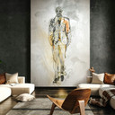 Fototapet mand, art crush designer i farverige 2,70 x 1,98m