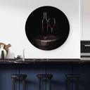 Tableau sur alu-Dibond rond Perfoncio - vin rouge pour connaisseurs