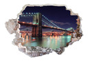 3D Wallsticker Manhattan Bridge at Night 2