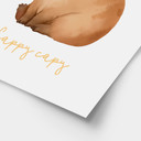 Plakat dla dzieci - Kapibara z ptakiem - Happy Capy