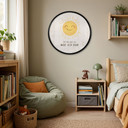 Rundes Affirmationsposter mit Sonne - 'Ich bin gut so wie ich bin' für das Kinderzimmer