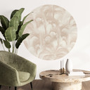 Naklejka na ścianę Palmy w dżungli beżowa - Bloomery Decor - okrągła