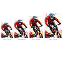 Fototapeta z dynamicznym rowerzystą górskim - Jaszke