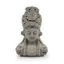 Buddha Büste aus Kunststein, betongrau | 34x21x44 cm