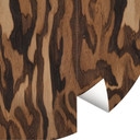 Papier Peint Photo Ettore Walnut - Veinage de Bois Abstrait - Sir Edward x Grigory Gladarev - Rond