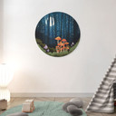 Glasbillede - Skov og stjerner om natten - SpaceFrog Designs
