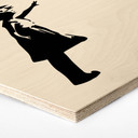 Hexagon - Træ Banksy - Girl with the red balloon