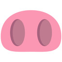 Muursticker Emoji Pig Nose
