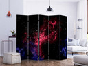 Paravent, Raumteiler freistehend, Trennwand - space - stars II, 5-teilig - einseitig bedruckt - 225x