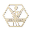 Dekoracja drewniana topola - Kwiaty w sześciokącie - Bloom Wildly