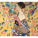 Fotobehang Klimt - Dame met Waaier