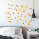 Muursticker set stippen - Oranje (50 stickers)