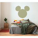 Selvklæbende non-woven tapet - Mickey Head Stripes - 125 x 125 cm