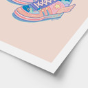 Plakat pastelowy trampek z kwiatami Kawaii - Hashimoto