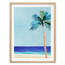 Poster Vakantiestrand met palmboom - Rivers