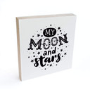 Billede af træ til at sætte op - My Moon and Stars - 15x15 cm
