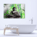 Canvasbillede, Buddha og blade